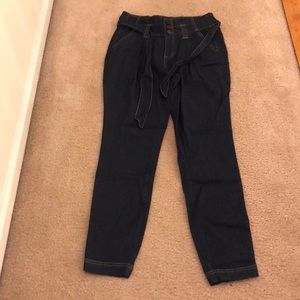 Blue Jeans with Cinched Waist